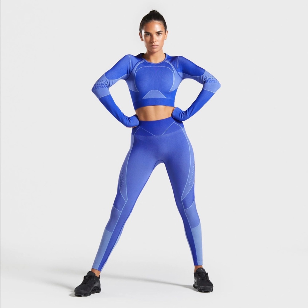 Gymshark Turbo Seamless Set, Crop Top/Leggings